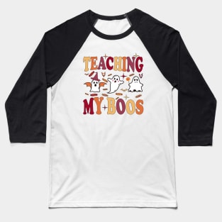 ghost boo halloween teaching my boos halloween costume idea for Teacher Student Baseball T-Shirt